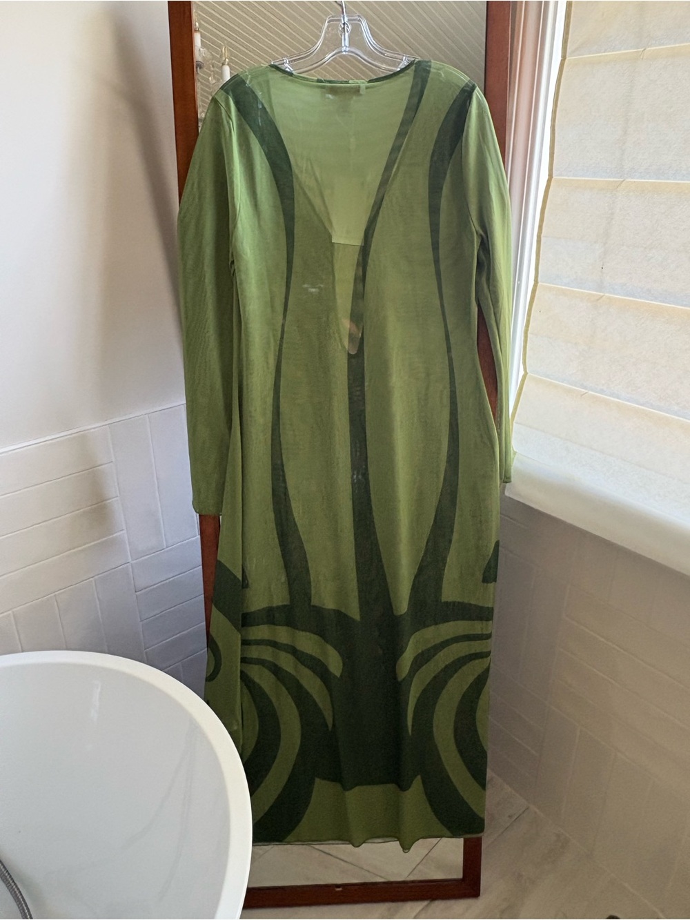 NWT Caroline Constas Sheer Zulina Maxi Dress Cover Up size M - Picture 5 of 6